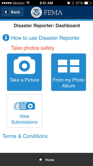Disaster Reporter app