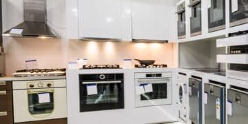 Electric Stoves in showroom