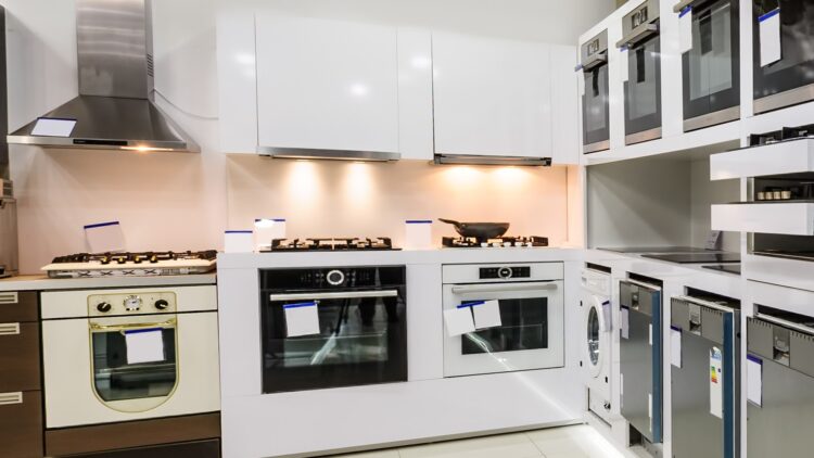 Electric Stoves in showroom