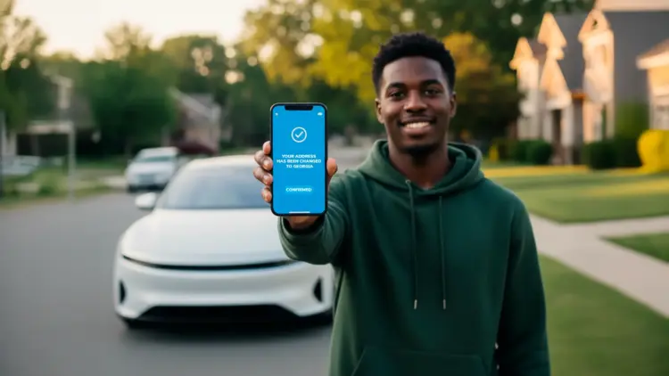 how to change vehicle address in Georgia
