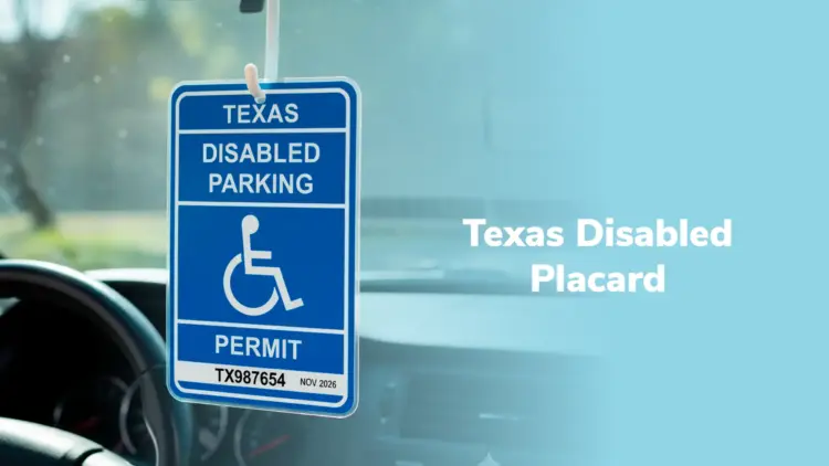 Texas disabled parking placard