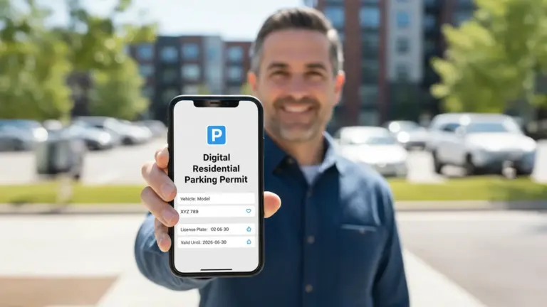 digital residential parking permit in houston