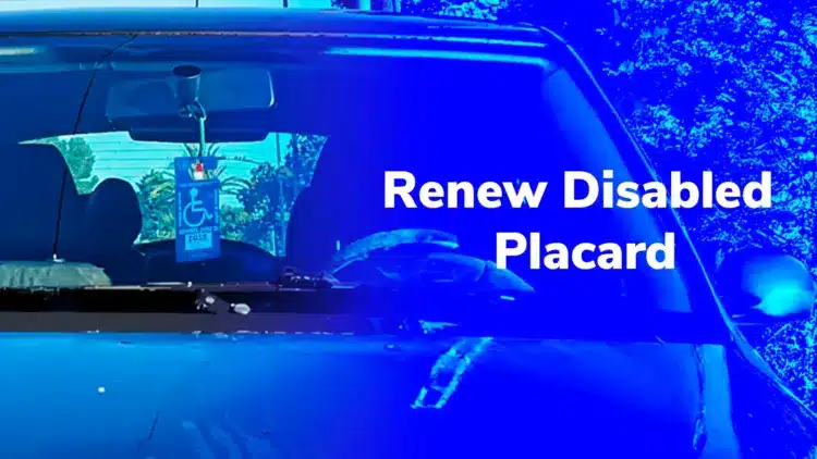 California disabled person parking placard