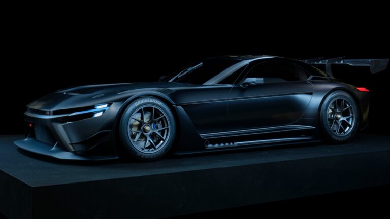 The Toyota GR GT projected to release in 2026