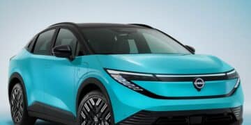 The Nissan Leaf third-generation car in the UK