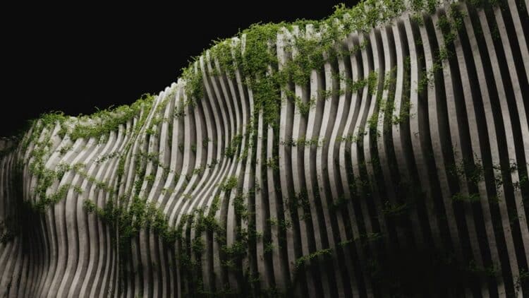From solar panels to "solar moss" — Experts grow stunning green façade system and create "biophotovoltaics". 1 Photovoltaic moss on vertical forest wall