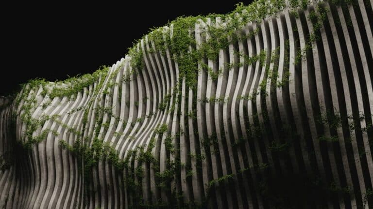 Photovoltaic moss on vertical forest wall