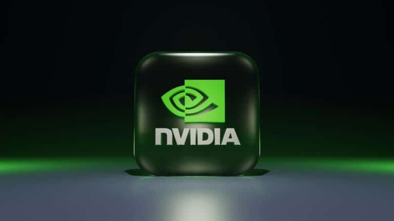 Glossy 3D glass NVIDIA logo icon