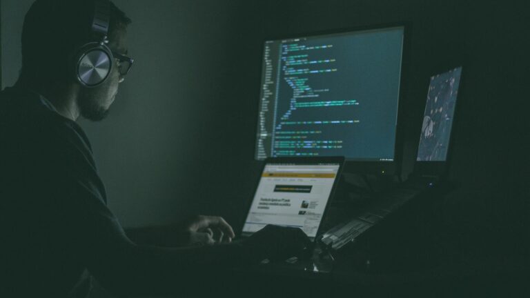 Professional working at inaugural cybersecurity summit