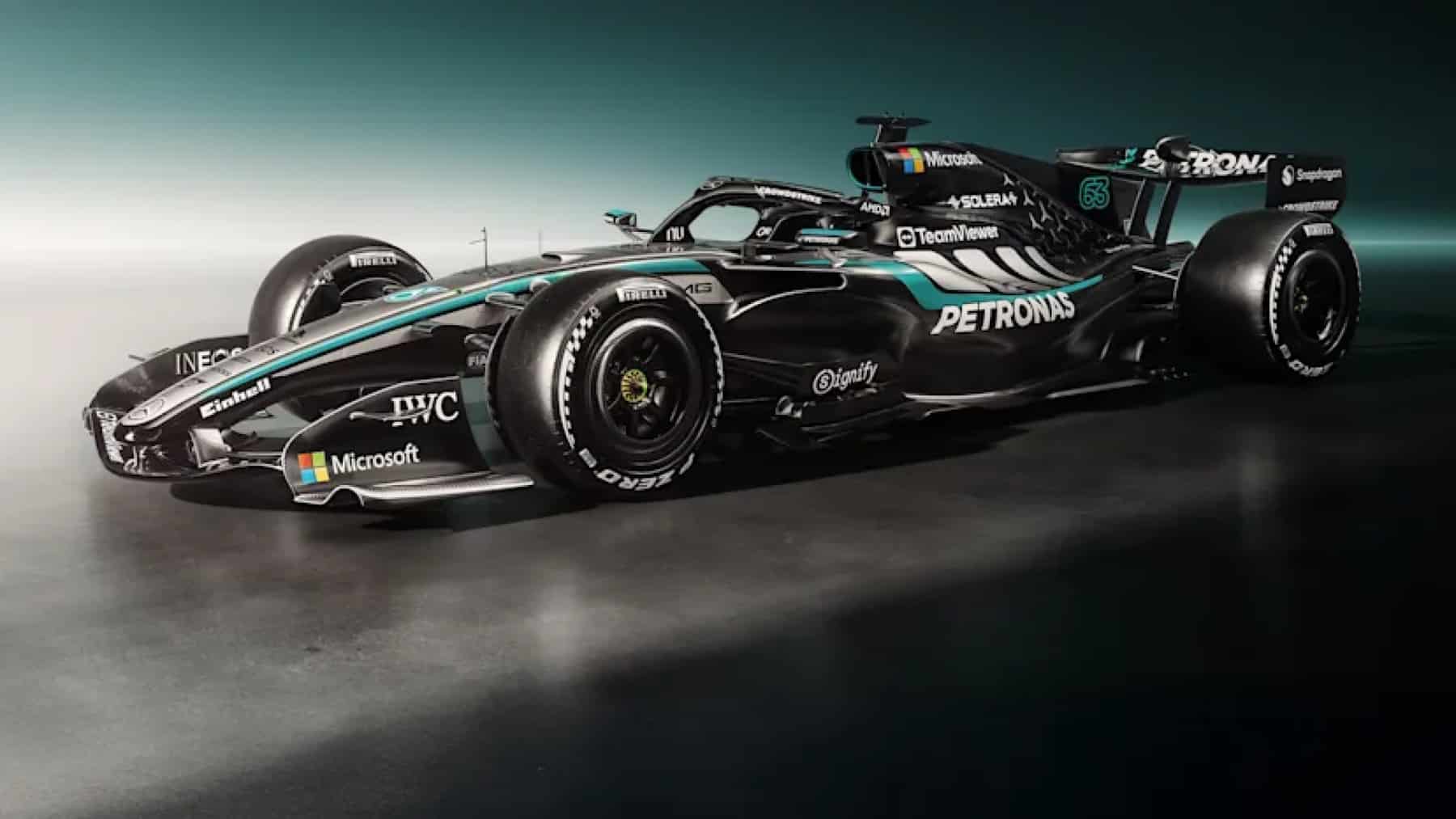 The new Mercedes W17 formula 1 challenger
