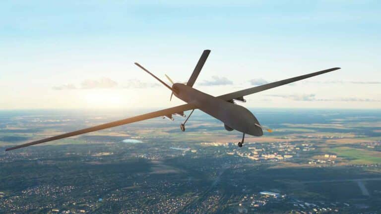 Drone flying