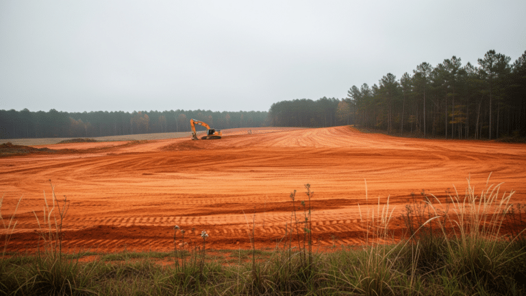Rivian Georgia EV factory construction site on 2,000 acres near Social Circle