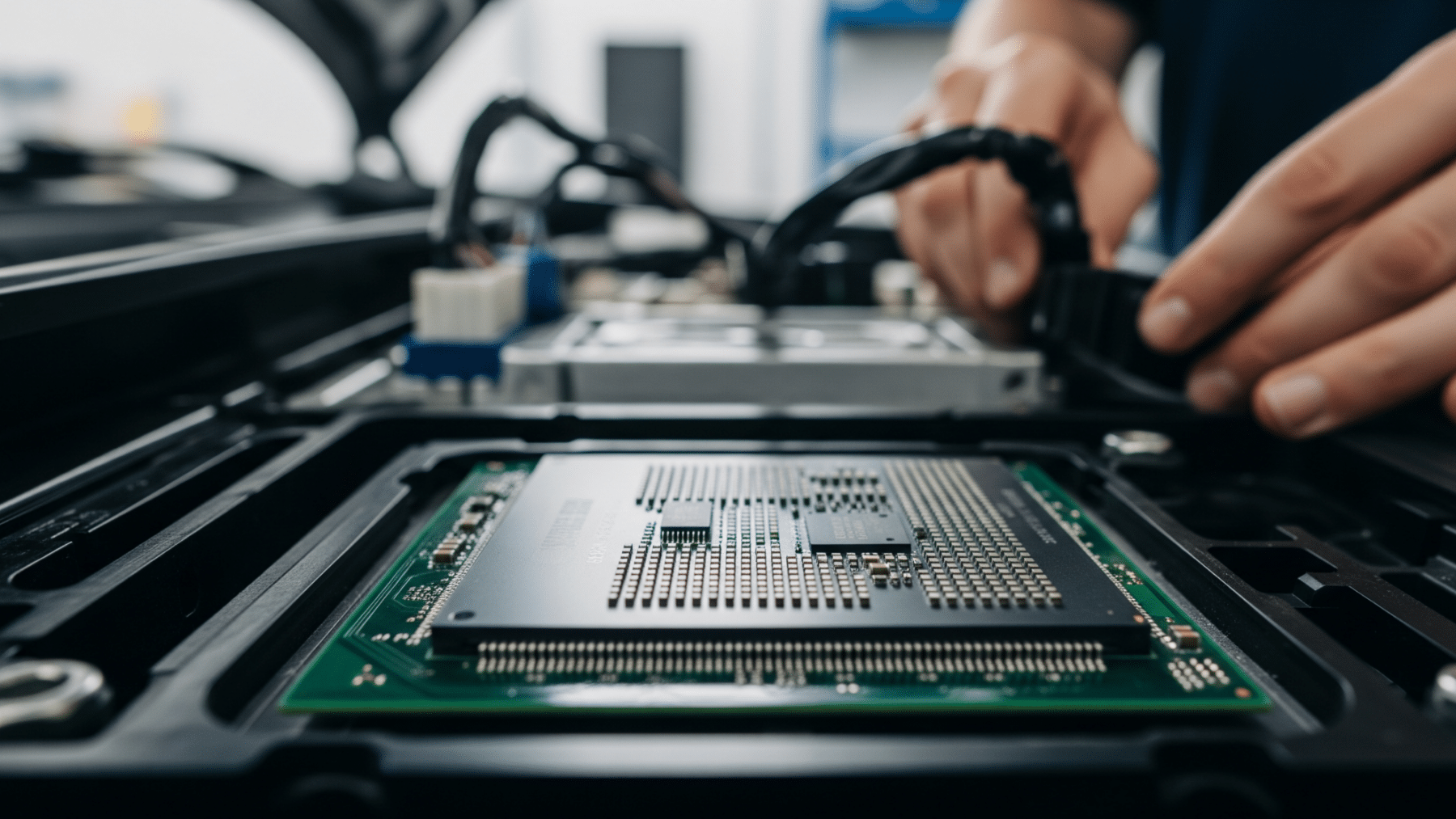 gcn.com - Hugo Rojas - A car computer with 77 billion transistors is replacing more than a dozen separate domain controllers under the hood, and the single performance figure that makes consolidating a vehicle's compute brain possible