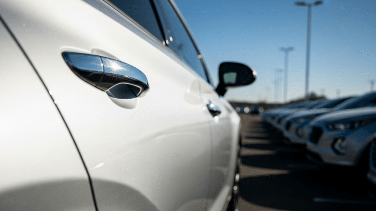 Hyundai crossover SUV on a dealership lot, illustrating Hyundai record first half 2026 sales, hyundai just