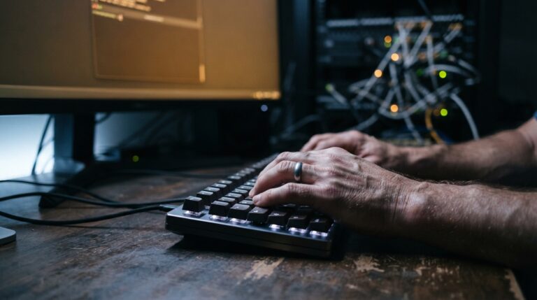 Developer downloading open weights AI model on a terminal screen, meta opens