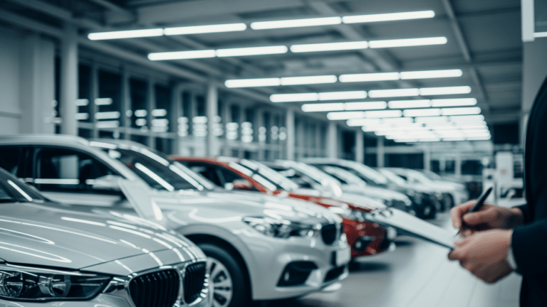 Dealer showroom floor with new vehicles reflecting average transaction price trends