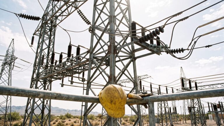 Arizona power substation transmission towers in a rate hike case