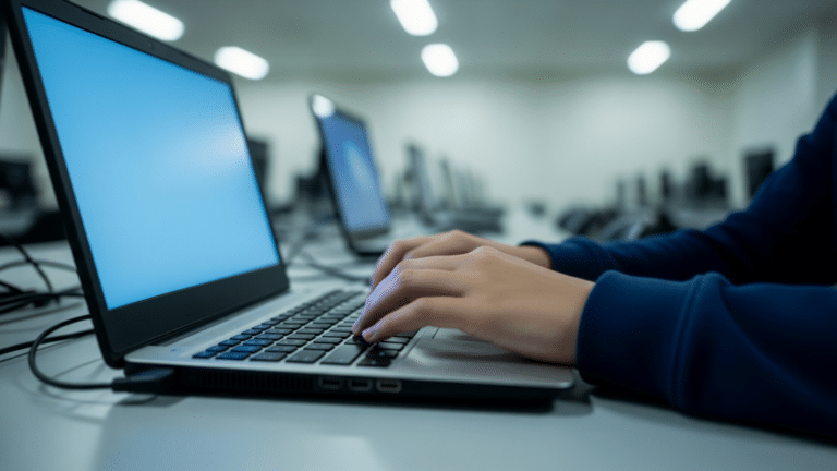 university computer lab keyboard during largest education data breach investigation, support ticket