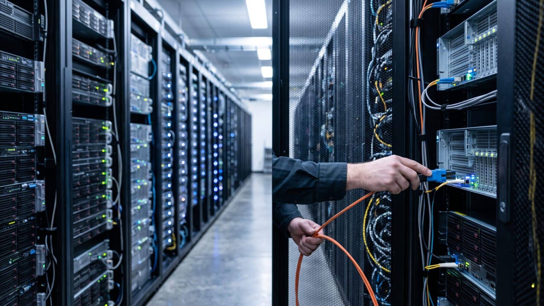 Server rack data center showing cloud storage egress fees infrastructure