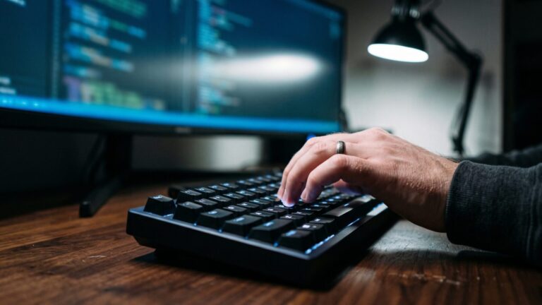 Developer hands coding with Gemini 3.8 Flash terminal on screen, google ships
