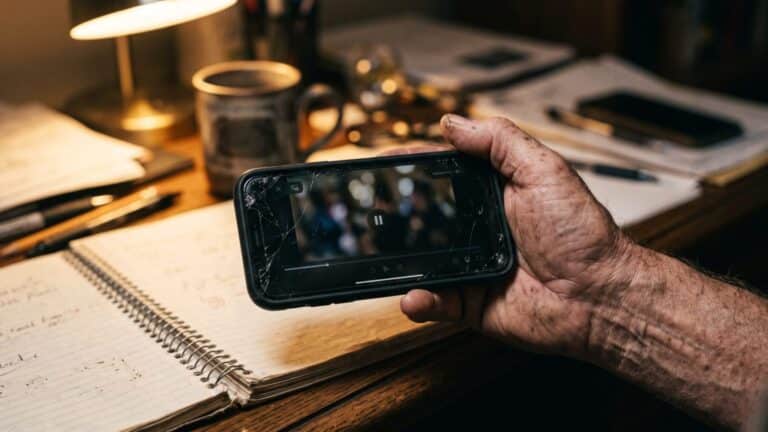 Hand holding phone showing YouTube view counter on first frame of video, youtube eliminated