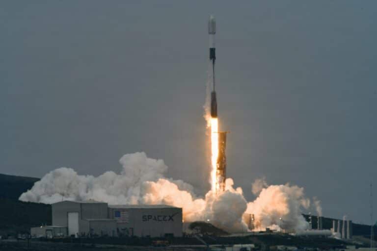 Rocket on launch pad before sending up more of the 11,000 satellites