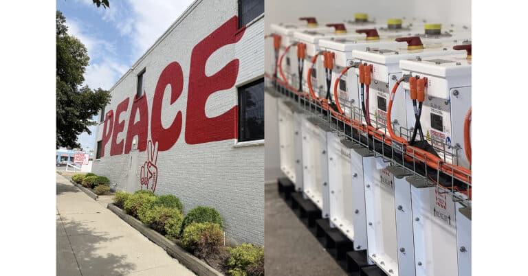 Indoor battery storage cabinets inside a Buffalo apartment building