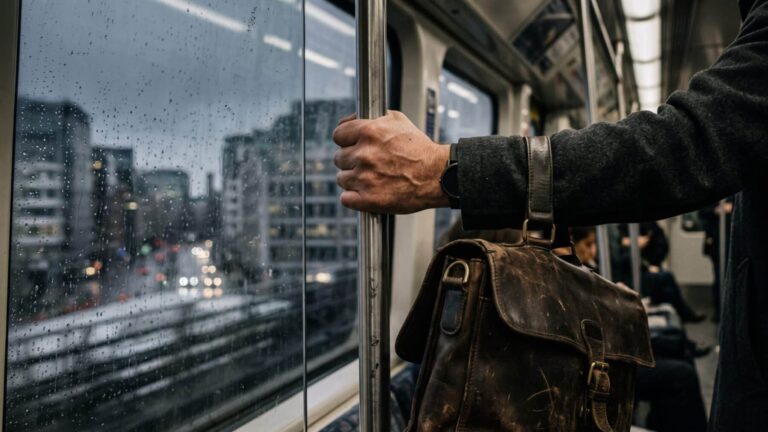 Driver's hands on wheel during a long morning commute
