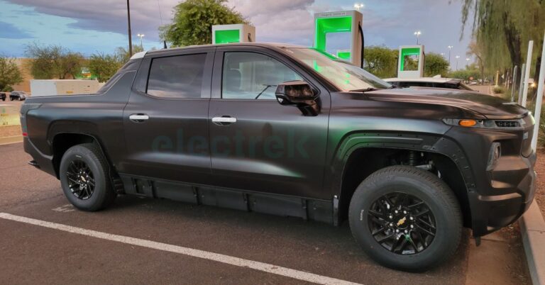 Electric pickup truck charging, now the longest electric truck range leader, full size