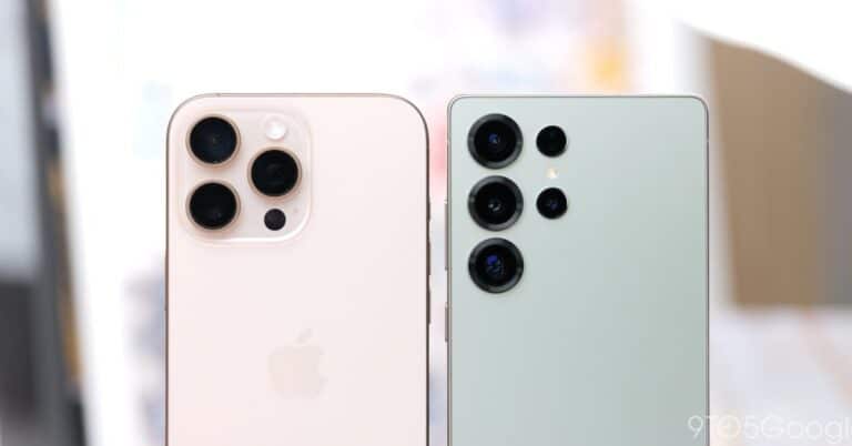 Worn smartphone placed on trade-in counter, smartphone trade-in moment, traded smartphones